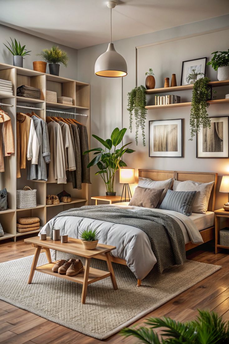 Professional team working together on home organization project